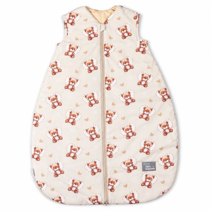 Silts guļammaiss ar divpusēju rāvējslēdzēju Teddy Love, 100 cm, bez piedurknēm, kokvilnas||TavsSapnis