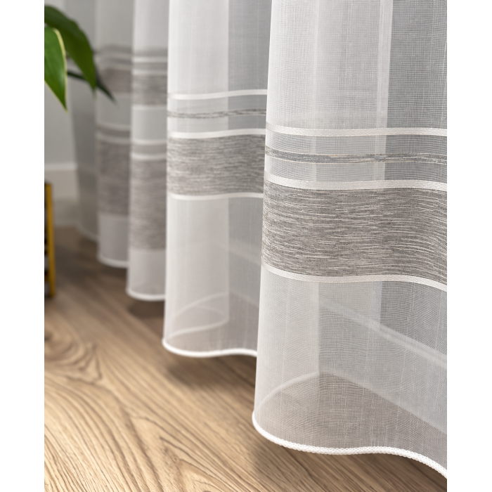 Mērāmi dienas aizkari Grey Stripes, augstums 330 cm||TavsSapnis