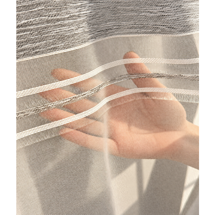 Mērāmi dienas aizkari Grey Stripes, augstums 330 cm||TavsSapnis