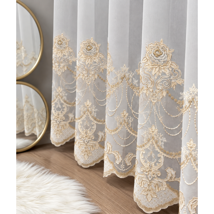 Luksusa dienas aizkaru audums Luxury Rose, augstums 300 cm||TavsSapnis