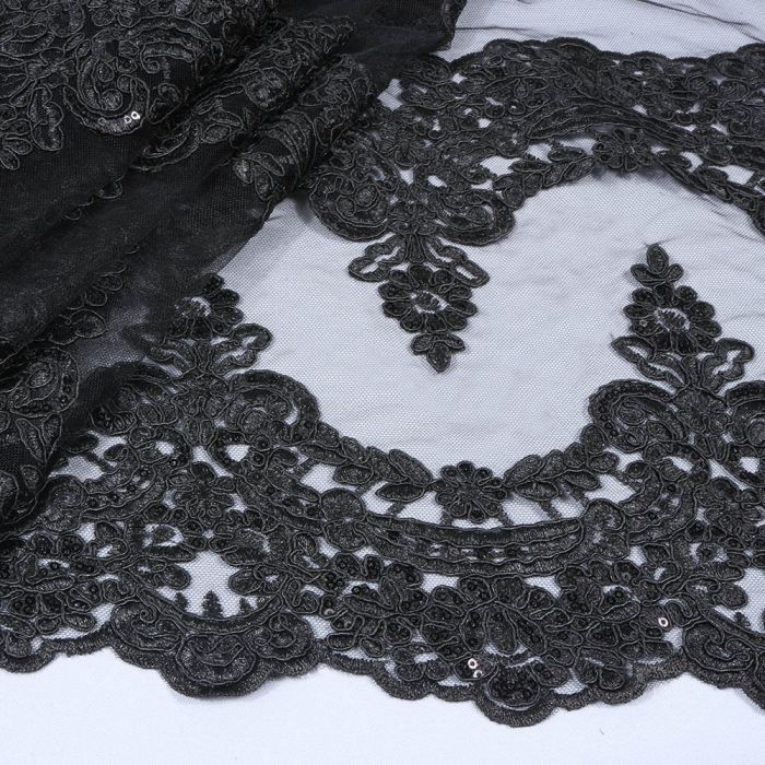 Gipūrs Luxury melns, 0.40x1.35m||TavsSapnis