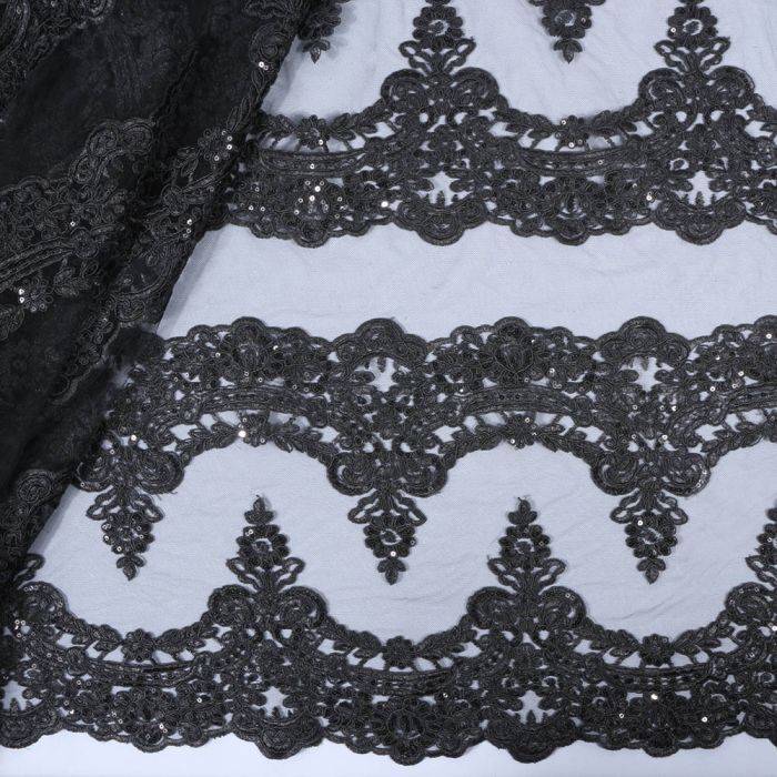 Gipūrs Luxury melns, 0.40x1.35m||TavsSapnis