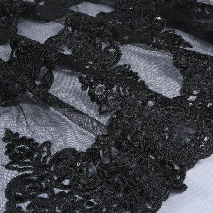 Gipūrs Luxury melns, 0.40x1.35m||TavsSapnis