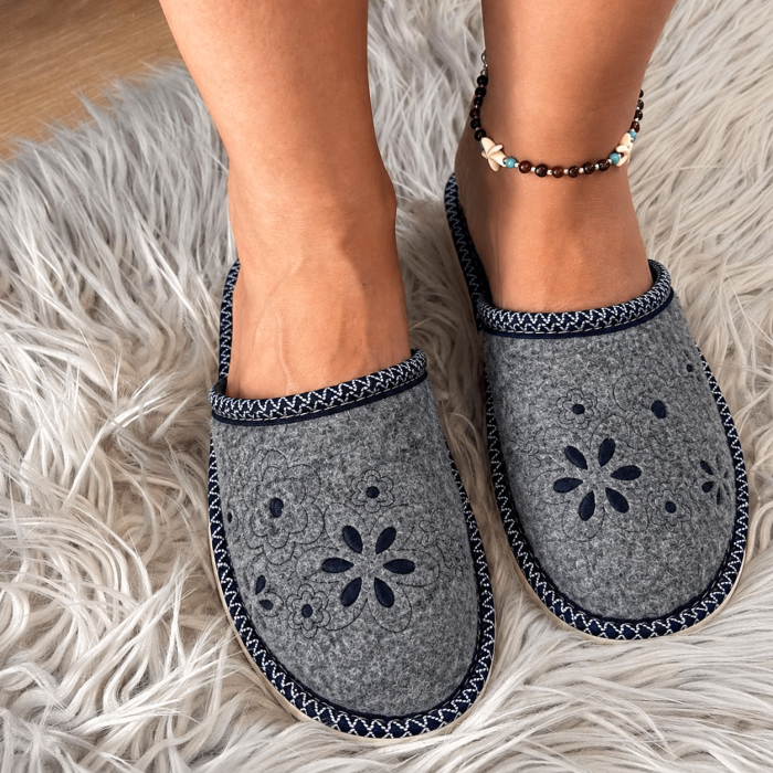 Sieviešu čības Grey Felt, 40 izmērs ||TavsSapnis