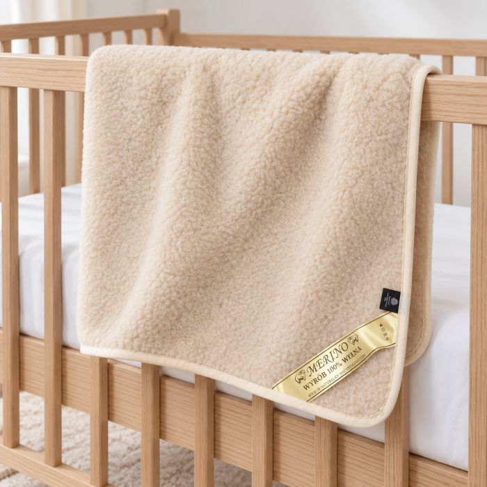 Merino vilnas pleds Light Brown, 70x100 cm||TavsSapnis