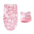 Trikotažas autiņbiksīšu kokons ar cepuri Pink Bear, 48 cm||TavsSapnis