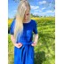 Mīksts mazgāts lins Royal Blue, 1.30x1.35m||TavsSapnis