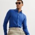 Mīksts mazgāts lins Royal Blue, 1.30x1.35m||TavsSapnis
