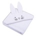 Dvielis ar kapuci White Bunny, 100x100 cm||TavsSapnis