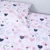 Kokvilnas gultas veļas komplekts zīdainim Sirdis, 90x120, 40x60 cm||TavsSapnis