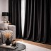 Mērāmi nakts aizkari Classic Black, augstums 285 cm||TavsSapnis