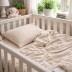 Kokvilnas gultas veļas komplekts zīdainim Sand, 90x120, 40x60 cm||TavsSapnis