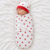 Trikotažas autiņbiksīšu kokons ar cepuri Strawberry, 48 cm||TavsSapnis