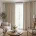 Nakts aizkaru audums Sakura Blackout Ivory, augstums 300 cm||TavsSapnis