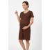 Kokvilnas naktsveļa barojošai māmiņai Brown Dots, XL izmērs||TavsSapnis