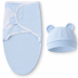 Trikotažas autiņbiksīšu kokons ar cepuri Baby Blue, 48 cm||TavsSapnis