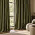 Izmērīts velūra aizkars Moss Green, augstums 300 cm||TavsSapnis