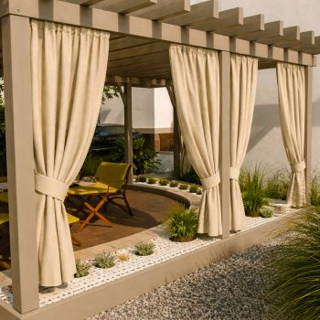 Šūts terases aizkars, ar sasienamo lenti, Smiltis|Aizkari|TavsSapnis