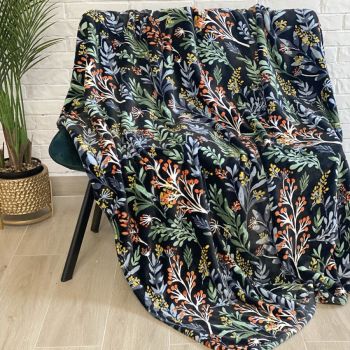 Plīša pleds Flowers, 200x220cm|Gultas veļa|TavsSapnis