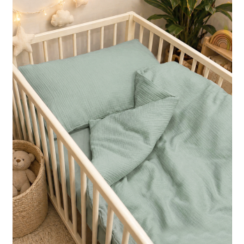 Muslīna (double gauze) gultas veļas komplekts Mint Dreams, 100x135, 40x60 cm|100x135 cm|TavsSapnis