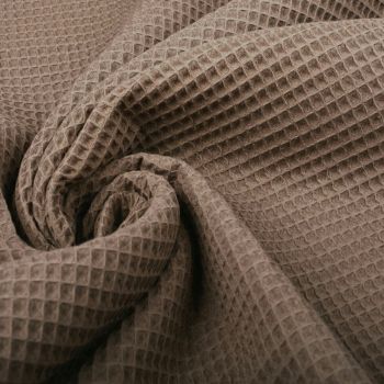Kokvilnas audums WAFFLE brūns, 1.40x1.45m|Audumi|TavsSapnis