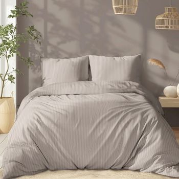 Šūts Pure Collection damaskas kokvilnas gultas veļa Beige, 140x200 cm|140 x 200 cm|TavsSapnis