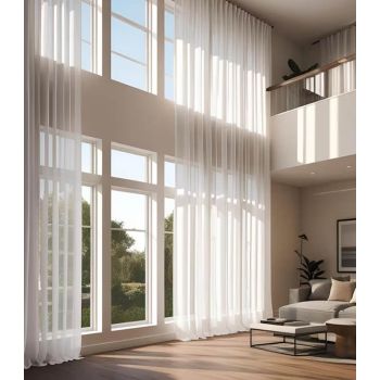 Mērāmi dienas aizkari White Sheer, augstums 345 cm|Aizkari|TavsSapnis