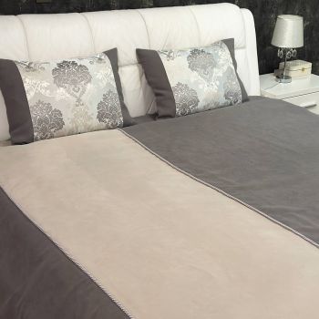 Roku darbs gultas pārklājs Luxury, 180x200 cm matracim, ar spilvendrānām|Gultas veļa|TavsSapnis