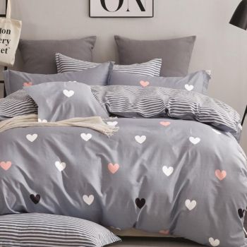 Gultas veļas komplekts Sirdis, 160x200, 70x80 cm|160 x 200 cm|TavsSapnis