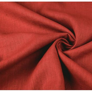 Mīksts mazgāts lins Coral-Red|Audumi|TavsSapnis