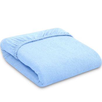 Frotē palags ar gumiju, gaiši zils, 60x120 cm|60x120 cm matracim|TavsSapnis