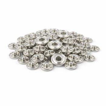 Skavas piešūšanai sudrabs, 11.5mm (6 gab.)|Spiedpogas|TavsSapnis
