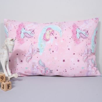 Kokvilnas spilvendrāna Vienradži, 40x60 cm|Gultas veļa mazuļiem|TavsSapnis