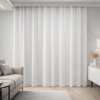Mērāmi dienas aizkari Atlas White, augstums 330 cm|Aizkari|TavsSapnis