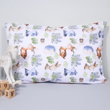 Kokvilnas spilvendrāna Meža draugi, 40x60 cm|Gultas veļa mazuļiem|TavsSapnis