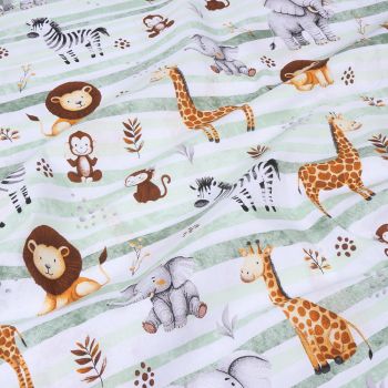 Kokvilnas audums gultasveļai, Zoo|Audumi|TavsSapnis
