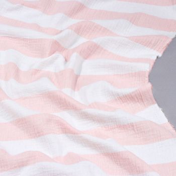 Double gauze muslin Pink Stripes|Audumi|TavsSapnis