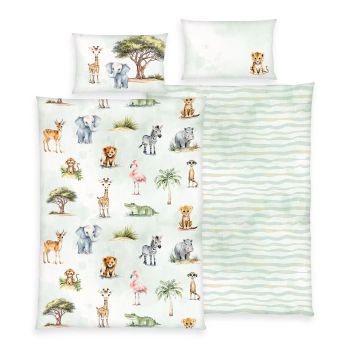 Organiskās kokvilnas gultas veļa Safari, 100x135, 40x60 cm|100x135 cm|TavsSapnis