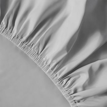 Pure Collection satīna palags ar gumiju LIGHT GREY, 200x220 cm|Gultas veļa|TavsSapnis