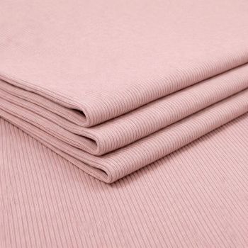 Ribā trikotāža pelnu rozā|Audumi|TavsSapnis