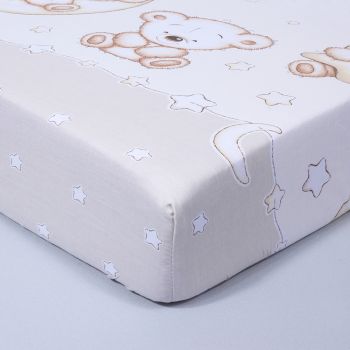 Kokvilnas palags ar gumiju Lācīša sapnis, 60x120 cm|60x120 cm matracim|TavsSapnis