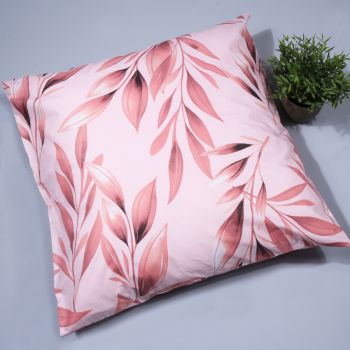 Kokvilnas spilvendrāna Pink Leaves, 70x70 cm|70 x 70 cm|TavsSapnis