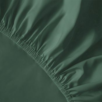 Pure Collection satīna palags ar gumiju OLIVE, 160x200 cm|Gultas veļa|TavsSapnis
