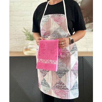 Priekšauts ar dvieli Pink|Mājas preces|TavsSapnis
