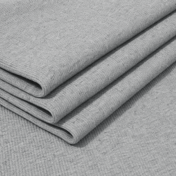 Rib trikotāža pelēka melanža|Audumi|TavsSapnis
