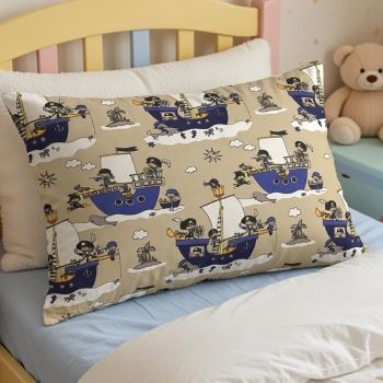 Kokvilnas spilvendrāna Pirāti, 50x70 cm|50 x 70 cm|TavsSapnis