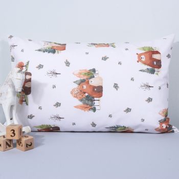 Kokvilnas spilvendrāna Lācīši, 40x60 cm|Gultas veļa mazuļiem|TavsSapnis