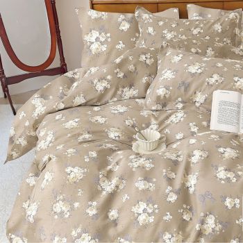 Gultas veļas komplekts Taupe Roses, 180x200, 70x80 cm|180 x 200 cm|TavsSapnis