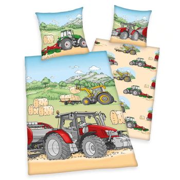 Gultas veļas komplekts Tractor, 140x200, 70x90 cm|Bērnu gultas veļa|TavsSapnis