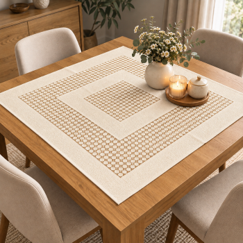 Žakarda galdauts Vanilla, 75x75 cm|Mājas tekstils|TavsSapnis